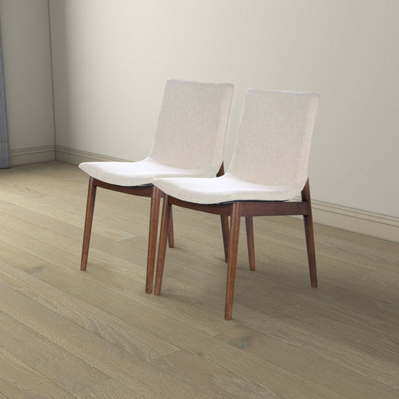 Dining Chairs, Ravel Beige Fabric Dining Chair Set of 2, Dining Room Seating, Kitchen Dining Chairs,