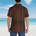 thumbnail image 6 of Xecao Vintage Wood print Hawaiian shirt - a stylish short-sleeve button-down for men, perfect for casual beach and tropical outings., 6 of 9