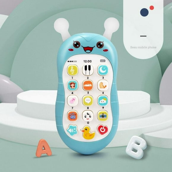 Bee Mobile Phone Children‘s Story Machine Puzzle Early Education Little Can Bite Silicone Material Multifunctional Puzzle Learn