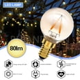 thumbnail image 4 of Ruiandsion E12 Filament LED Bulb, G40 Low Voltage 12-24V 1W 80LM 2200K Warm White for Vintage Edison Style Decorative Lighting, 5 Pack, 4 of 9