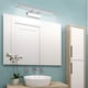 thumbnail image 4 of Elegantes lámparas de tocador, luz LED para tocador de baño con luz blanca cálida, acabado de acero inoxidable para lámpara de espejo de baño, efecto de iluminación cómodo, rotación de 180°, 40 x 11, 4 of 6