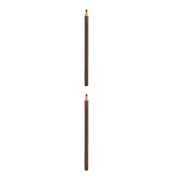 Qarigey Lápiz para cejas, líneas suaves, lápices de colores de larga duración, sombra de ojos multicolor, pincel cosmético, herramienta de Café Ligero 2Conjunto