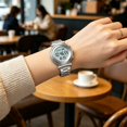 thumbnail image 5 of Multifunctional Digital Analog Alarm Watch with Stainless Steel Band Waterproof Chronograph Calendar for Men Women Daily Wear Outdoor Activities, 5 of 5