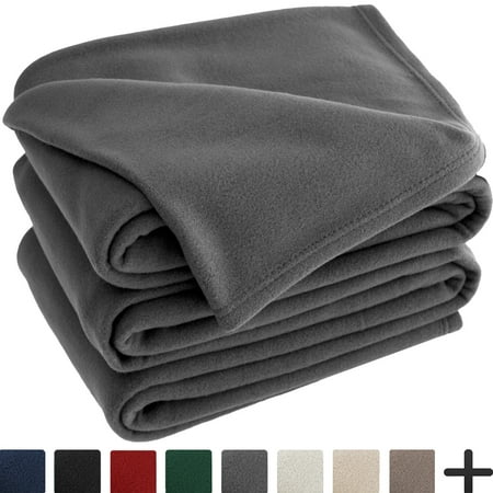 Yarn Oyster - Polar Fleece Cozy Bed Blanket - Hypoallergenic Premium Poly-Fiber Yarns, Thermal, Lightweight Blanket (Full/Queen, Grey)