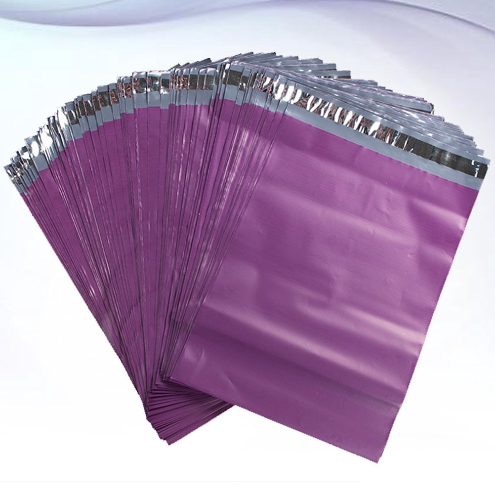 Sensethe 100pcs Purple Poly Mailers Envelopes Shipping Bags Self Sealing Mailing Bags Waterproof Mailer Postal Bags Packing Packs Business Supplies 23x35