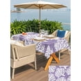 thumbnail image 5 of Outdoor Tablecloth with Umbrella Hole for Patio/Picnic/Party/Camping, Purple Coral Coastal Waterproof Table Cloth Rectangle Table Cover Washable, White Summer Ocean Seaside (52"x 70"), 5 of 9
