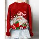 thumbnail image 2 of Moda Mujer Casual Navidad Impreso Manga larga O-cuello Sudadera Tops Blusa Pompotops gfhjh10620, 2 of 3