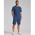 thumbnail image 2 of COOFANDY Mens Short Sleeve Tracksuits Summer T Shirt and Shorts Set Casual Fashion 2 Pieces Outfits, 2 of 6