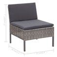 thumbnail image 2 of vidaXL Garden Lounge Set Grey, 2 of 6