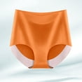 thumbnail image 3 of Women Cqxid525 Womens Underwear Cotton Hipster Panties Breathable Wicking Microfiber Briefs High Waist Ice Silk Seamless Panties for Women Full Coverage Briefs Orange, 3 of 7