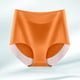 thumbnail image 2 of Gibobby Pantaletas Invisibles para mujer Calzoncillos de microfibra transpirables, bragas sin costuras de seda de hielo de cintura alta para mujeres(Naranja,M), 2 of 3