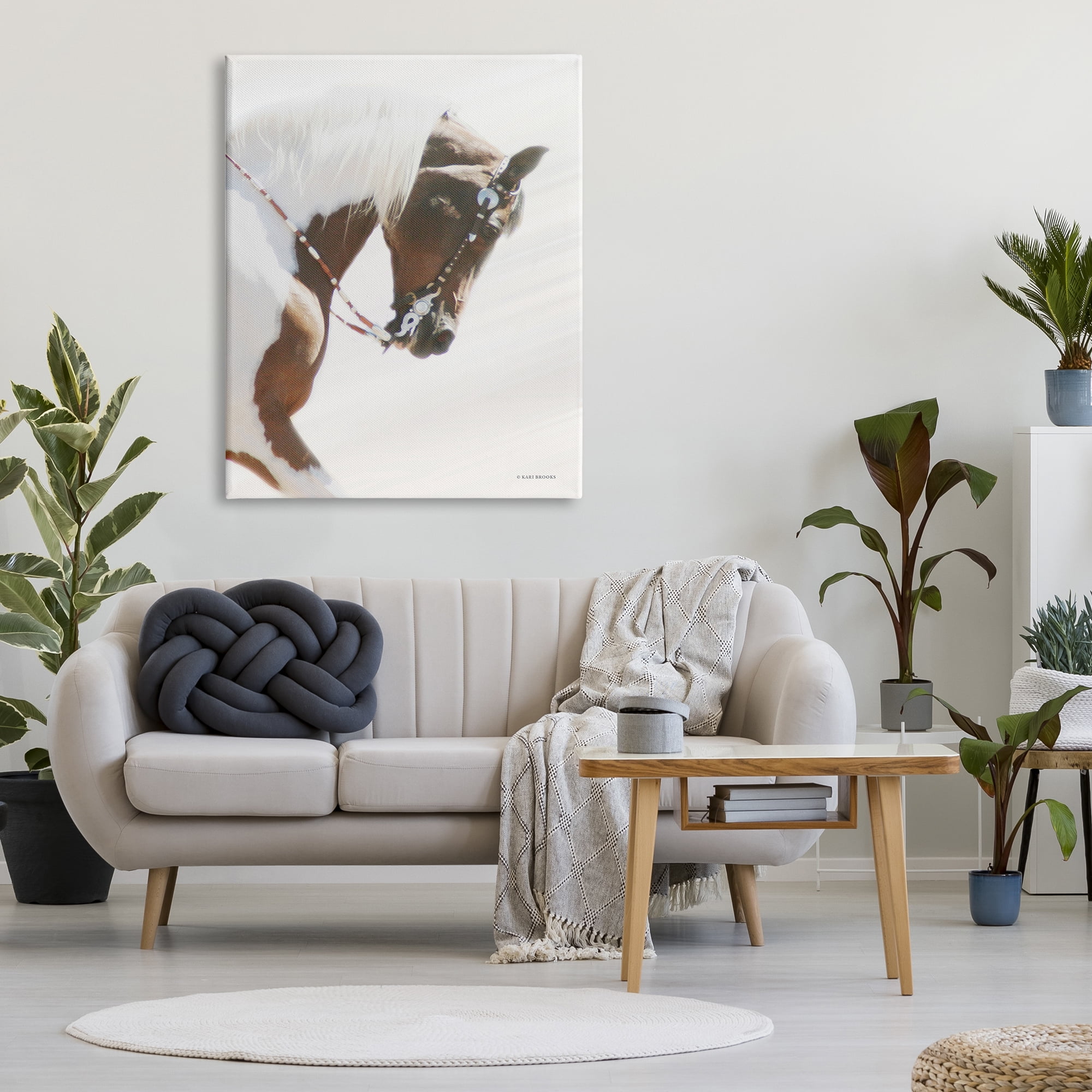 Stupell Industries Galloping Horse with Halter Animals & Insects Photography Gallery Wrapped Canvas Print Wall Art, 36 x 48
