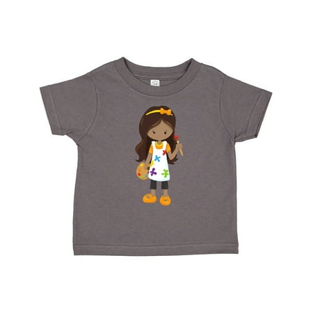 

Inktastic African American Girl Painter Paint Artist Gift Toddler Toddler Girl T-Shirt