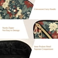 thumbnail image 5 of FORMRS Makeup Bag Travel Cosmetic Organizer for Women Fold Flat Zipper Pouch with Handle, Christmas Blooms, 5 of 8
