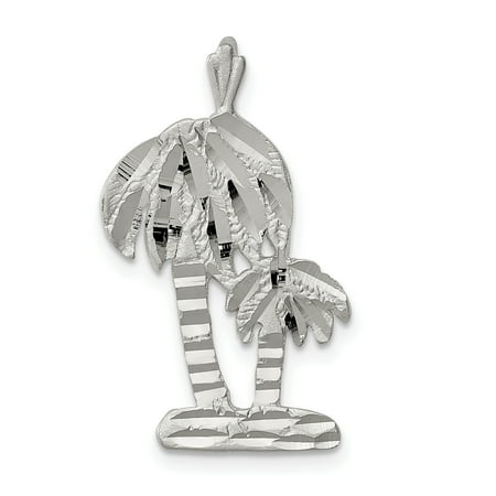 - 925 Sterling Silver Palm Trees Pendant Charm Necklace Sea Shore Tree Gifts For Women For Her