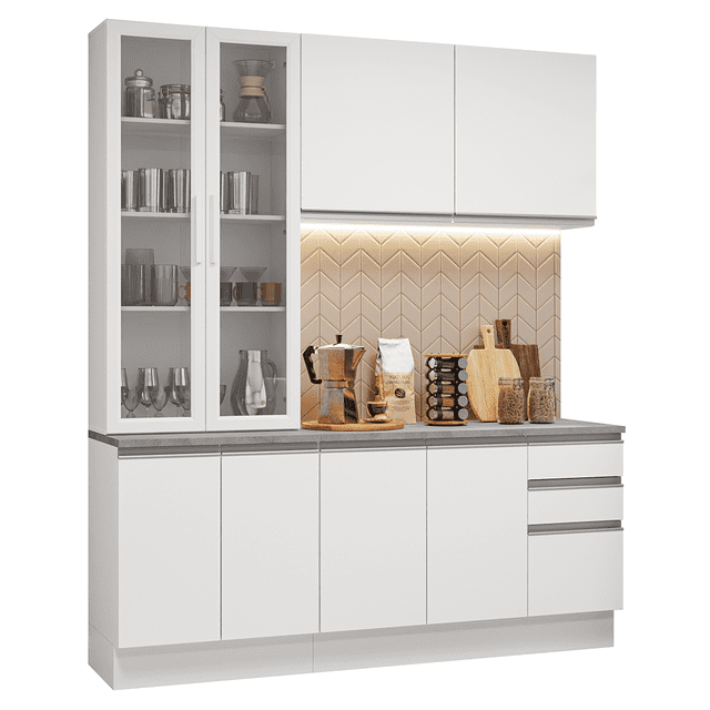 Cocina Integral Completa Armario de Vidrio Madesa Glamy BB 5