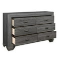 thumbnail image 5 of Lexicon Beechnut 6 Drawers Contemporary Wood Dresser in Gray, 5 of 7