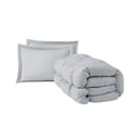 thumbnail image 6 of TRULY SOFT Oversized Puffer Grey King 3 Piece Comforter Set, Solid Color Themed, Oeko-TEX Certified Confidence, 6 of 10