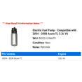 thumbnail image 2 of Electric Fuel Pump - Compatible with 2004 - 2008 Acura TL 3.2L V6 2005 2006 2007, 2 of 2