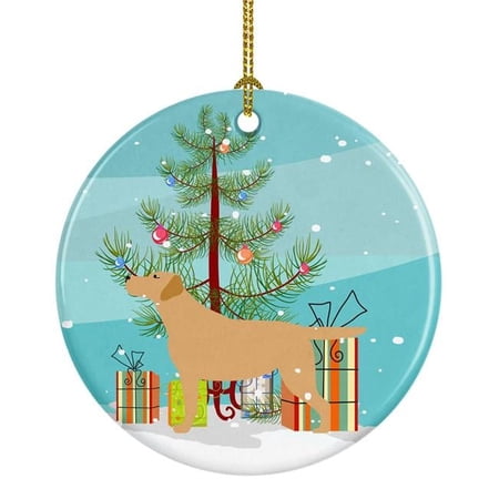 Carolines Treasures BB2915CO1 Yellow Labrador Retriever Merry Christmas Tree Ceramic Ornament