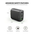 thumbnail image 4 of 20W Dual USB-C PD 3.0 Power Delivery + 18W Quick Charge 3.0 Wall Charger - Black, 4 of 4