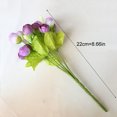 thumbnail image 4 of Coofit Artificial Rose Flower Flexible Cloth Faux Flower Artificial Rose Bud with Stem, 4 of 10