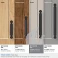 thumbnail image 3 of Amerock Balon 5-1/16 inch (128mm) Center-to-Center Matte Black Cabinet Pull, 3 of 6