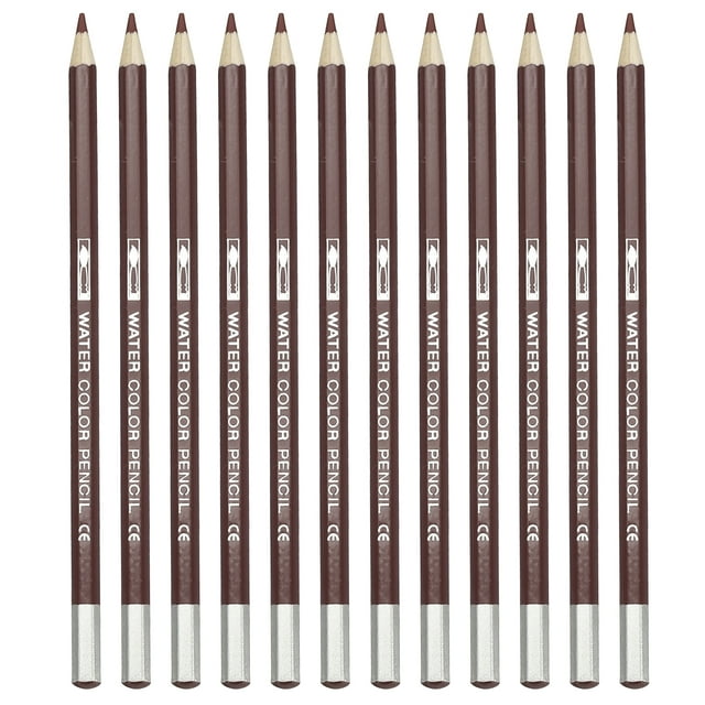 Uxcell 12Pcs Watercolor Pencil for Coloring, Drawing, Painting, Purple Red