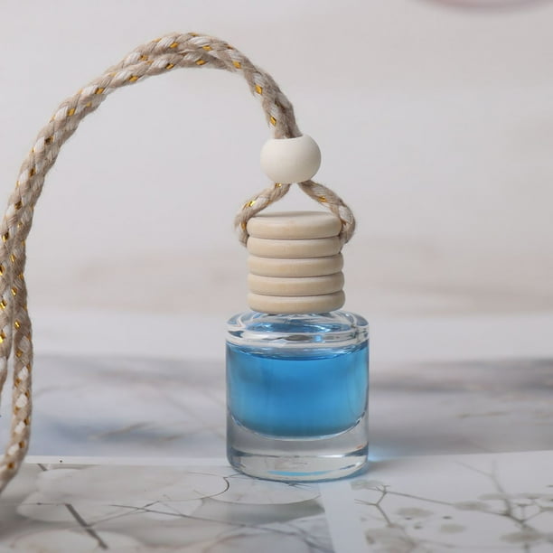 Ambientador colgante y difusor de aceite para automóvil, difusor de aromaterapia, mini botella de vidrio, difusor de fragancia colgante para 10 ml de fragancia