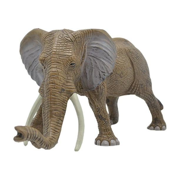 Figuras de animales para regalo de vacaciones, juguete realista para niños en edad preescolar, modelo animal Elefante