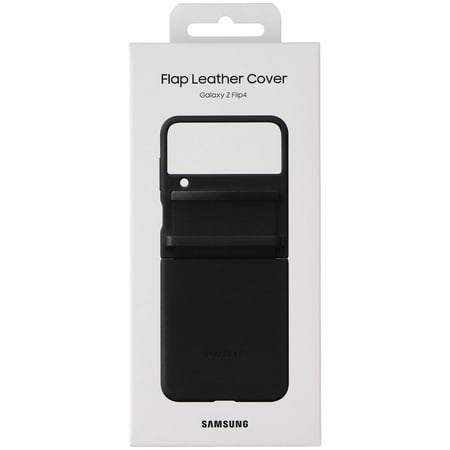 UPC 887276668925 product image for Samsung Official Flap Leather Cover Luxury Case for Galaxy Z Flip4 - Black | upcitemdb.com