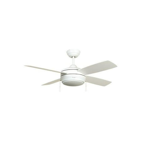 Ellington Laval 44 In Matte White Tri Mount Ceiling Fan With Frosted Disc Light Kit 2479985