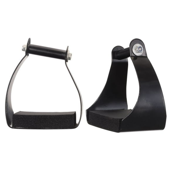 Tough 1 Stirrups Angled Aluminum Endurance Absorbing 3" Black 57-99580