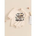 thumbnail image 4 of Aojekbee Infant Baby Western Jumpsuit Bull Head Print Short Sleeve Round Neck Romper Cute Bodysuit, 4 of 10
