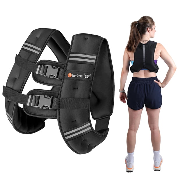 Chaleco lastrado Body Sport ajustable de 13.5 kg para fitness