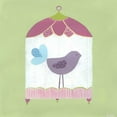 thumbnail image 2 of Vess, June Erica 20x20 White Modern Wood Framed Museum Art Print Titled - Patchwork Birdcage I, 2 of 4