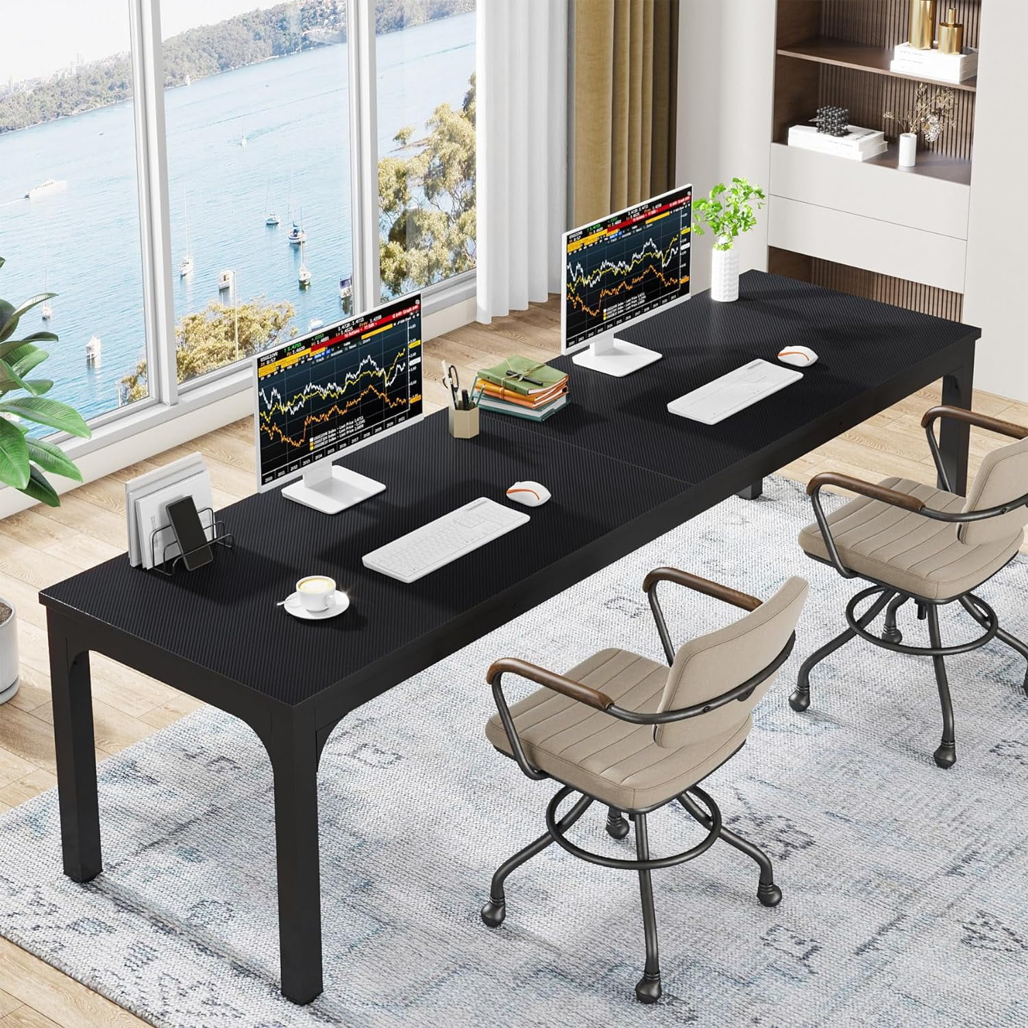 Tribesigns 78.7 Inches Extra Long Computer Desk 2 Person Desk, Double Long Desk for Home Office