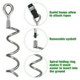 Urban Deco 10.6 Inch Spiral Ground Anchors with THook Silver Spiral