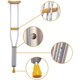 thumbnail image 2 of Muletas Axilares de Aluminio Ajustables Acolchonadas Street Boro x 2, 2 of 5