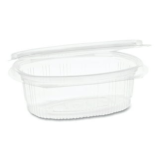 Plastic hinged salad container, Oval Hinged Lid salad Container with spork
