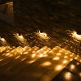thumbnail image 3 of Aplique solar LED de pared para exteriores (4 unidades), resistente al agua IP65, luz blanca cálida, lámpara decorativa para jardín, valla, patio, puerta de entrada, escalera, patio y entrada., 3 of 5