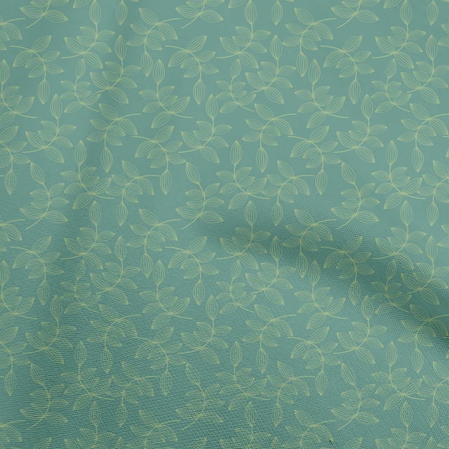 oneOone Rayon Dusty Teal Green Fabric Asian Block Sewing Craft Projects Fabric Prints By Yard 56 Inch Wide