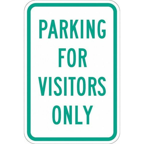 Lyle Visitor Parking Sign,18" x 12, T1-1038-DG_12x18 T1-1038-DG_12x18