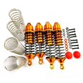 thumbnail image 1 of Amortiguador trasero Ounissouiy 4 Uds 1/10 Aleación de aluminio Naranja, 1 of 6