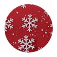 thumbnail image 4 of HAOXIT Table Cloth Table Cover Twill Round Washable Dining Decorative for Christmas Party (Christmas Red)… 46-50, 4 of 8