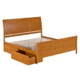 thumbnail image 6 of Portland King Storage Wood Platform Bed with Matching Footboard in Light Toffee, 6 of 10