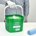 thumbnail image 5 of Matthew Red&Green&Blue Detergent and Sanitizing Cleaning Bucket 8 Quart Cleaning Pail,Set of 3 Square Containers,Built-In Spout w/Handle,Wash Rinse Sanitize Handwash Bucket,Incl.3Pcs Microfiber Cloths, 5 of 8