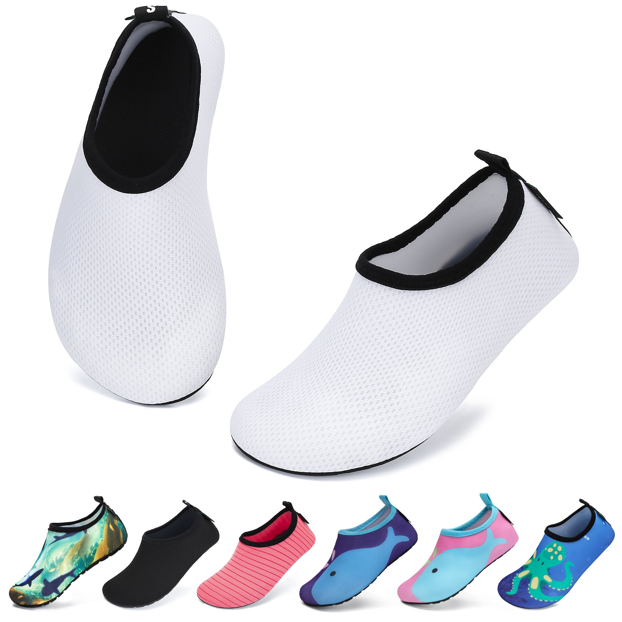 Adult, Unisex SAGUARO Rubber Sole Aqua Water Shoes Summer Durable Skin Socks for Women Men Beach Slipper