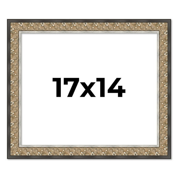 17x14 Frame Silver Real Wood Picture Frame Width 1.75 Inches | Interior Frame Depth 0.5 Inches |