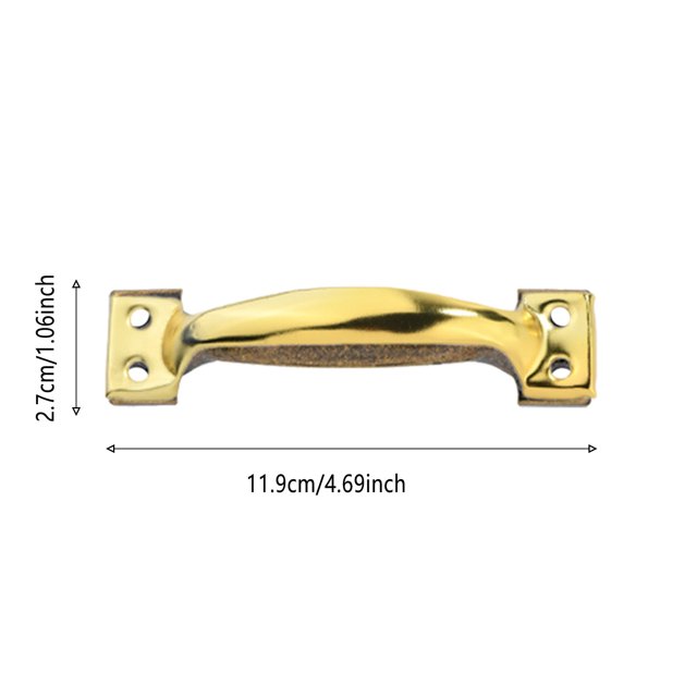JJKBVCLO Antique Bow Style Door Pull Handle Heavy Barn Door Handle 5 In Fence Gate Handle Coating Easy To Install Metal Sliding Door Pulls For Garage Pantry (4 Styles)